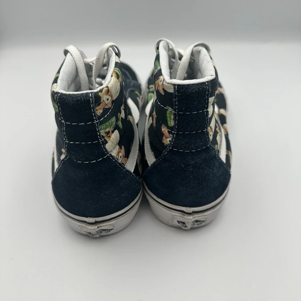 Vans Digi Hula SK8-Hi Reissue Sneakers Blue Ukulele Print Mens 9.5 Womens 11‎